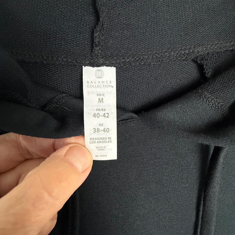 Balance Collection Jacoby LS Hoodie Mens Medium Black French Terry NWT - Picture 3 of 6